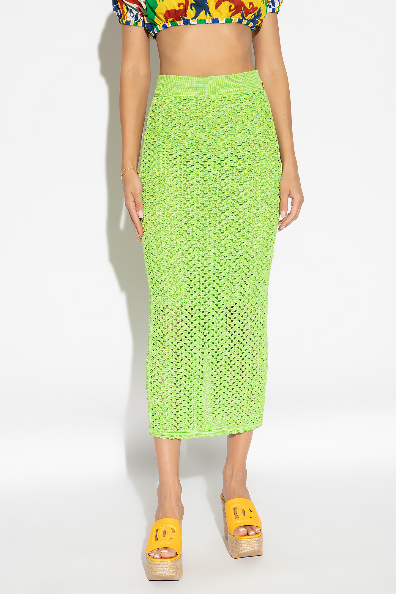 Neon hotsell crochet skirt